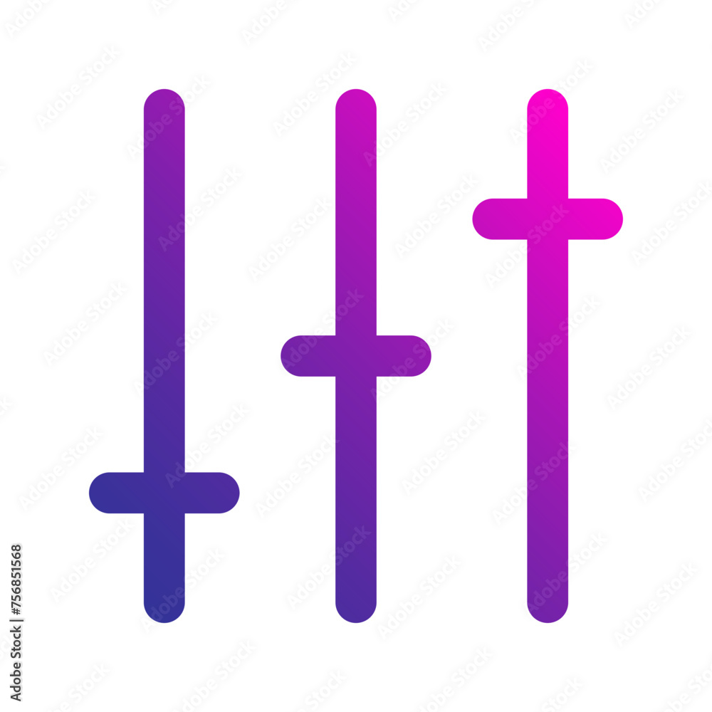 equalizer Gradient icon equalizer Gradient icon