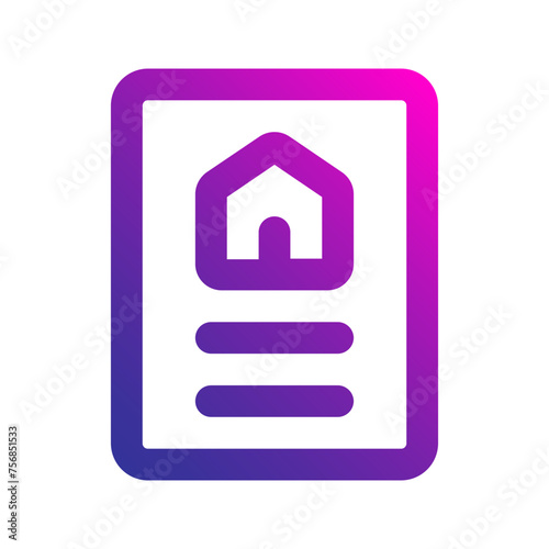 certificate Gradient icon