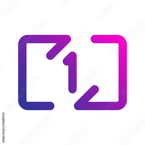 repeat once Gradient icon