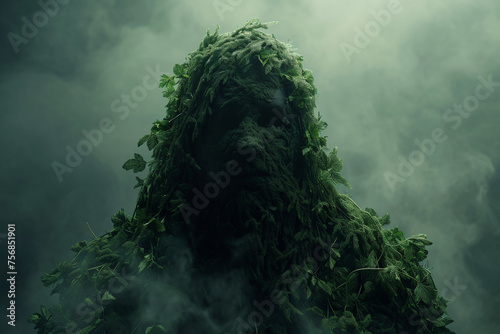 Spirit of the forest. Old scary wood goblin. Skogen, Lesovoy. Scandinavian or slavic mythology creature