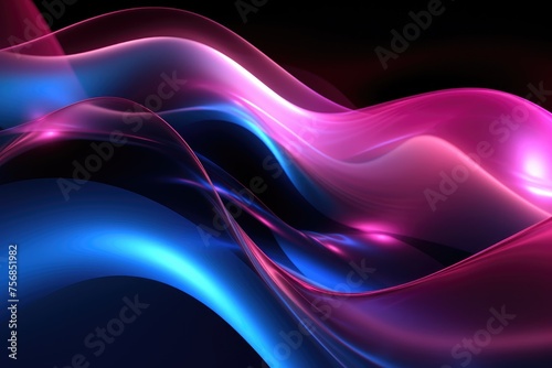 Abstract wave background. Wallpaper and banner. Generative AI
