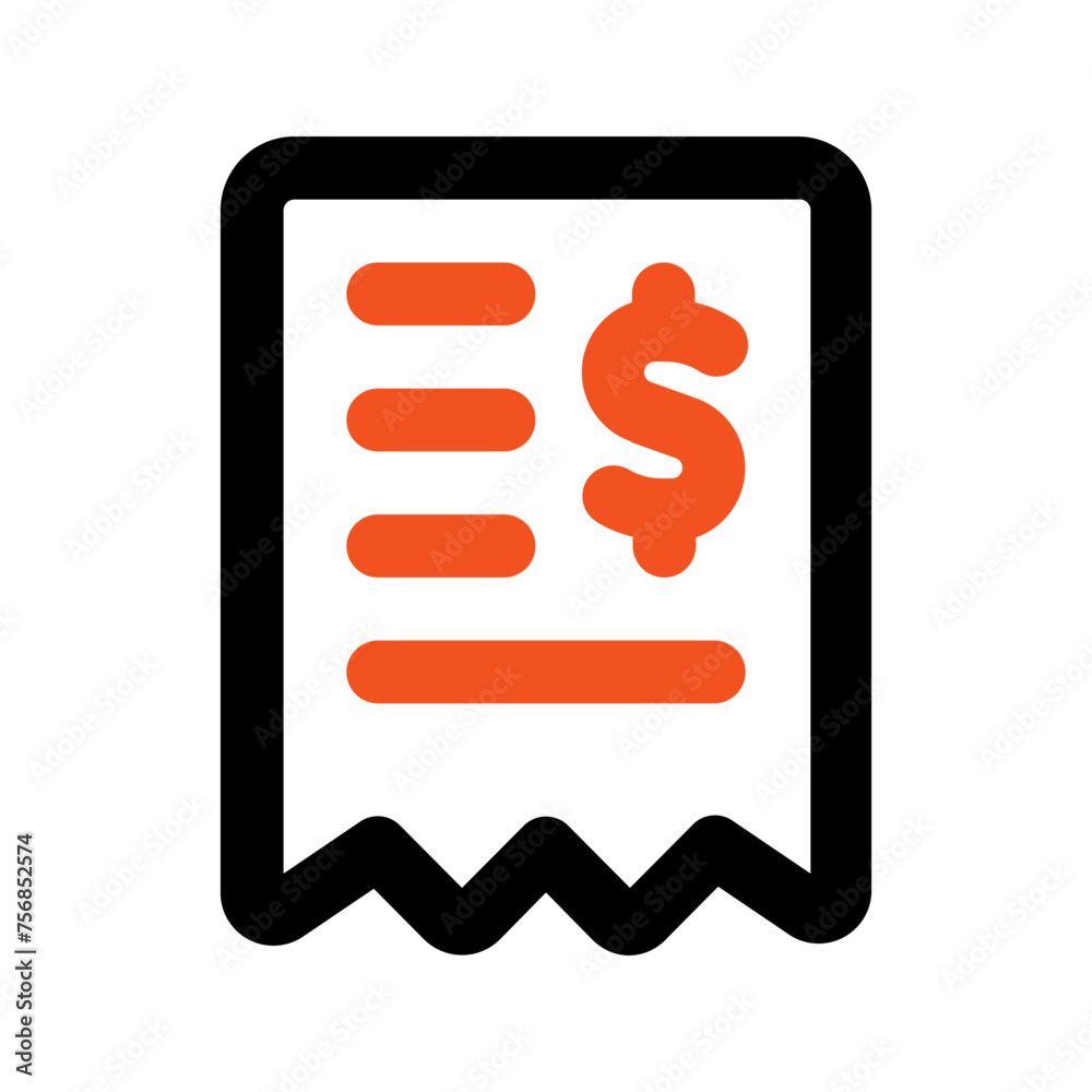 bill Outline color icon bill Outline color icon