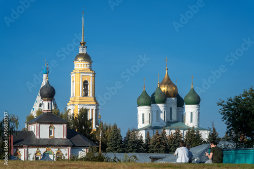 Kolomna town in Moscow Oblast at daytime. Famous landmarks of city center
