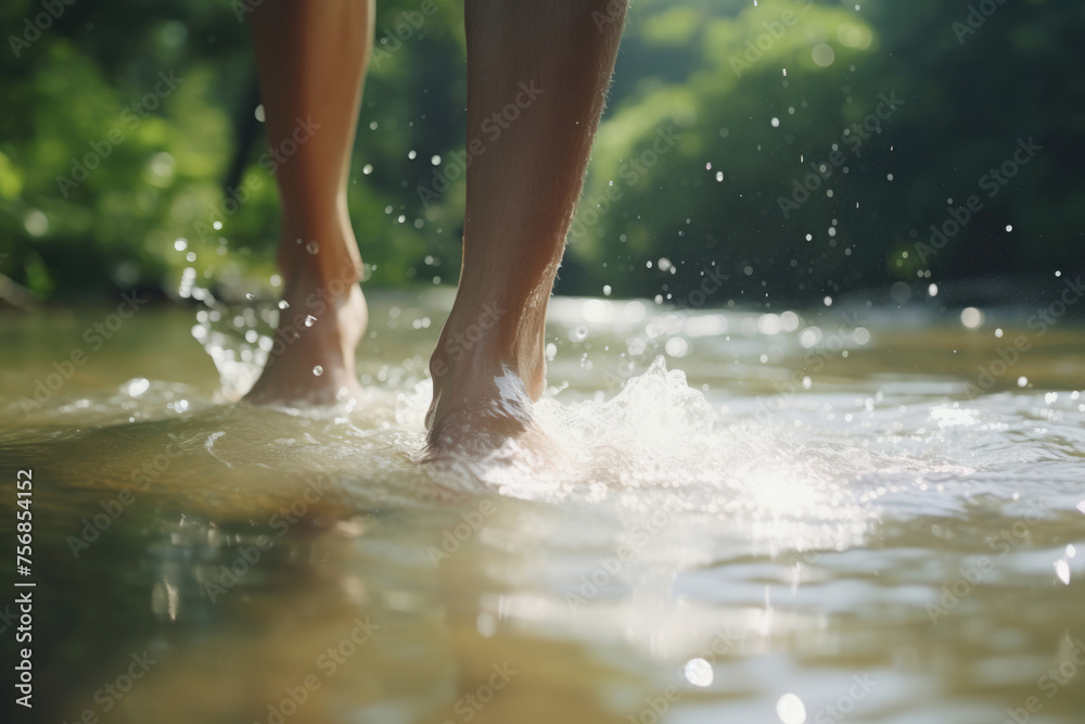 足, 足元, 裸足, 素足, 水, 水に浸った足, Foot, feet, barefoot, water, submerged foot