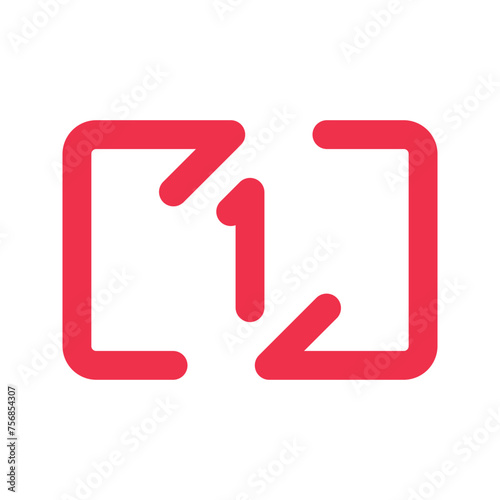 repeat once Outline color icon