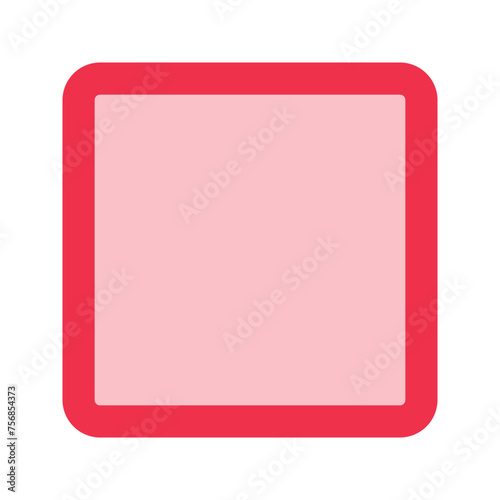stop button Outline color icon