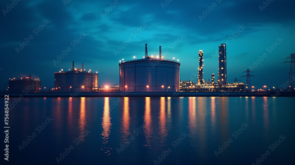 Natural gas production area, refinery and drilling Natural gas production area, refinery and drilling