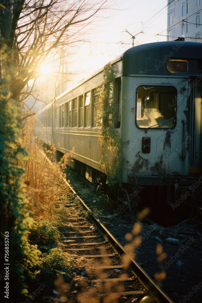 電車, 壊れた, 線路, 乗り物, 廃棄, Train, Broken, Railroad Tracks, Vehicle, Disposal