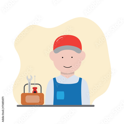 set of icons vector illustration concept line character profession job collection of simple and colored avatar symbols