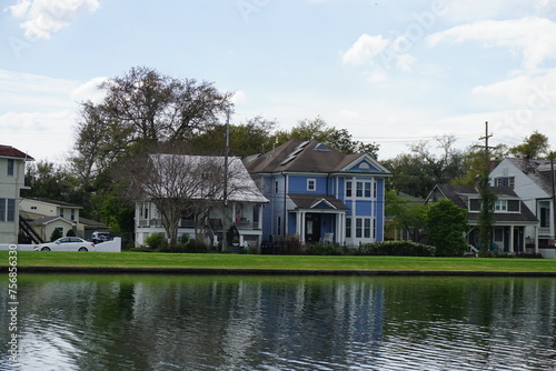 Gorgeous homes along Bayou St John in New Orleans