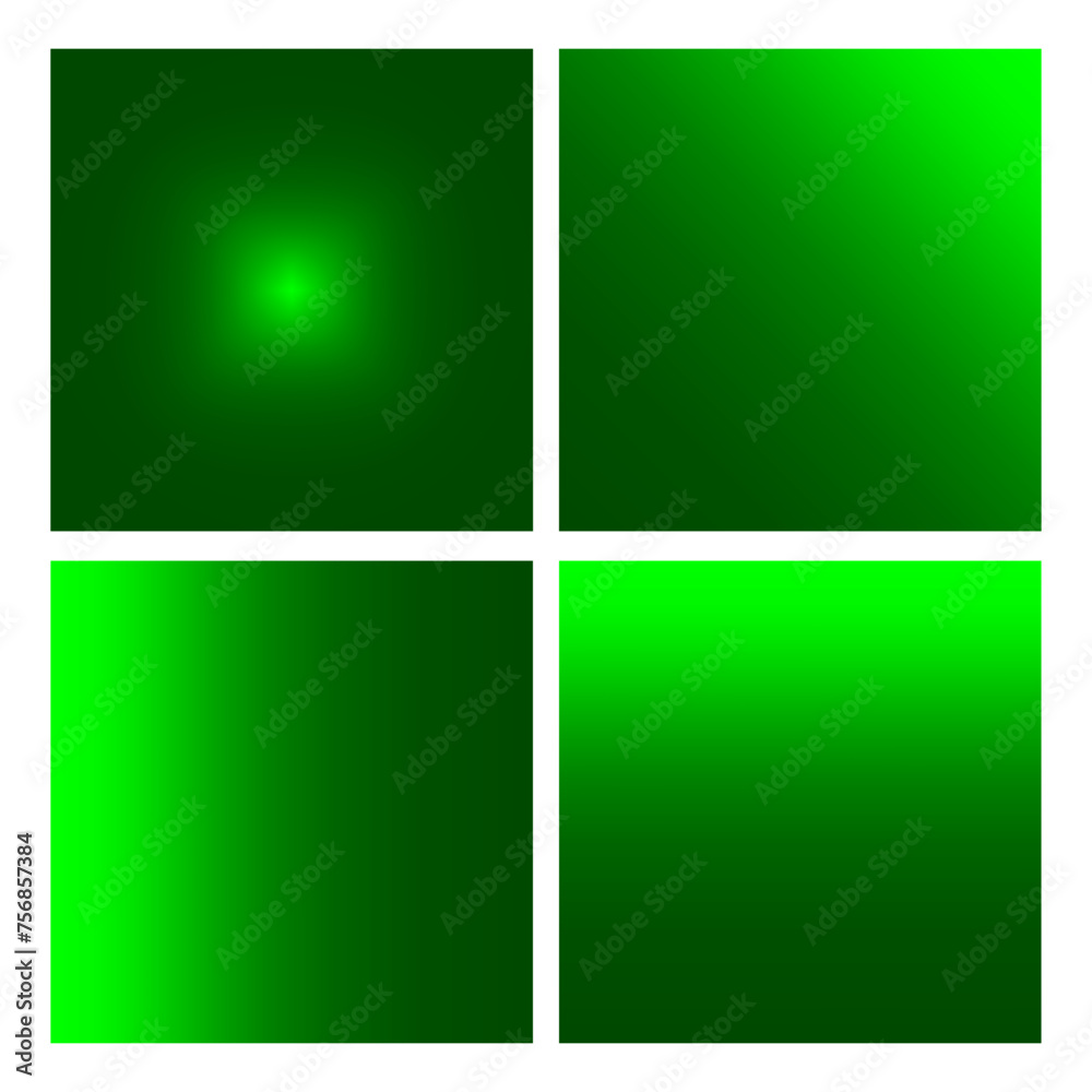 Fototapeta premium Collection of Green Gradient Backgrounds. Vector illustration. EPS 10.