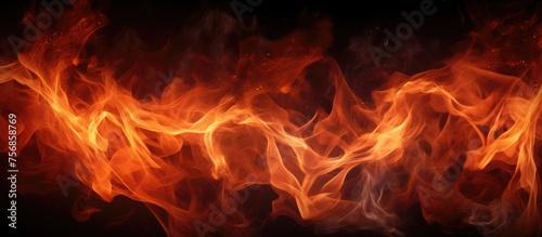 A mesmerizing closeup of a flame dancing on a black background, radiating intense heat and glowing with an electric blue hue, juxtaposed against the darkness