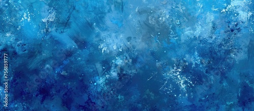 An upclose shot of an electric blue background with white spots resembling an underwater pattern. This fluid design brings to mind marine biology and coral reefs