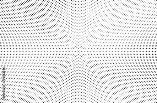 Halftone vector background. Monochrome halftone pattern. Abstract geometric dots background. Pop Art comic gradient black white texture. Design for presentation banner, poster, flyer, business card. 