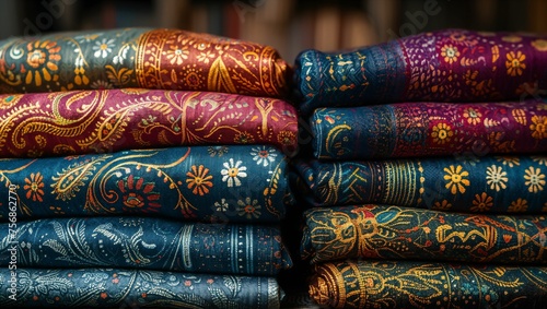 Paisley and Ikat blend, a tapestry of rich colors and intricate designs