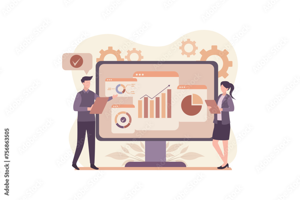 Business Strategy Flat Illustration Design