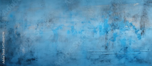 Blue grungy wall background