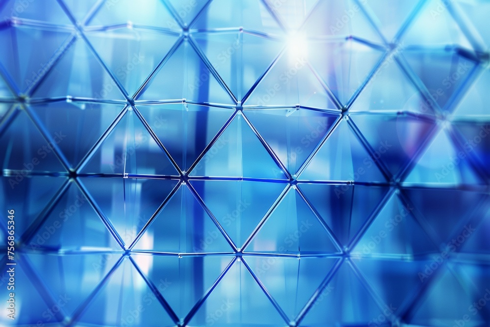 A blue background with a lot of triangles A blue background with a lot of triangles