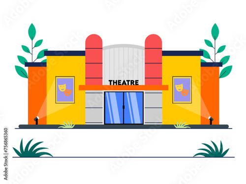 Cinema movie theatre.. Theatre vector illustration. photo