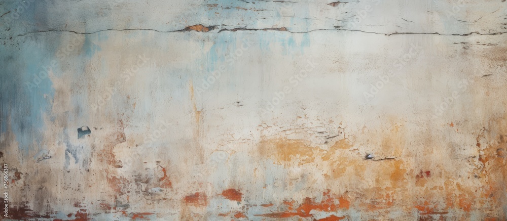 A detailed closeup of a rustcovered metal wall, resembling a painting with intricate patterns and textures. The mix of art, colors, and materials creates a visually stunning piece of urban art A detailed closeup of a rustcovered metal wall, resembling a painting with intricate patterns and textures. The mix of art, colors, and materials creates a visually stunning piece of urban art