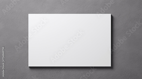 business card flyer poster mockup. white card on grey background © Aura