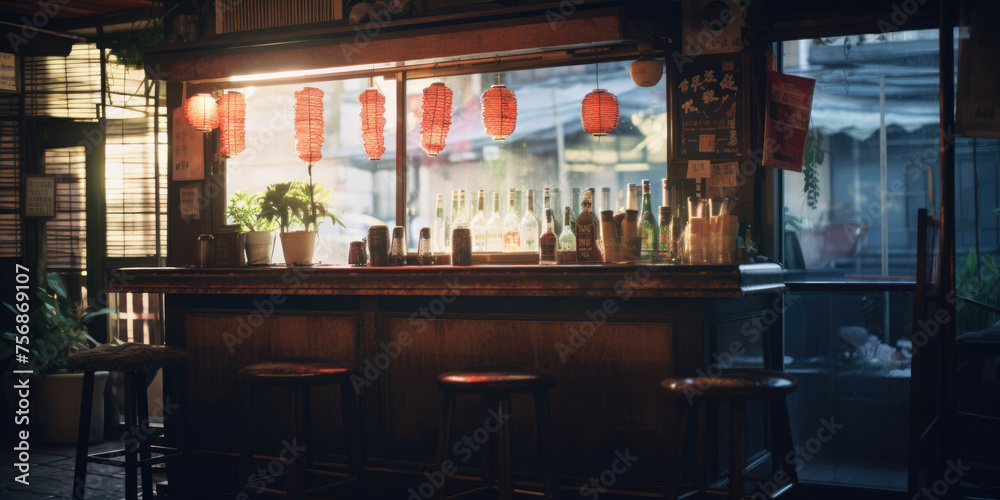 お酒, 飲み屋, 居酒屋, バー, 飲食店, Sake, Drinking place, Izakaya, Bar, Restaurant - obrazy, fototapety, plakaty 