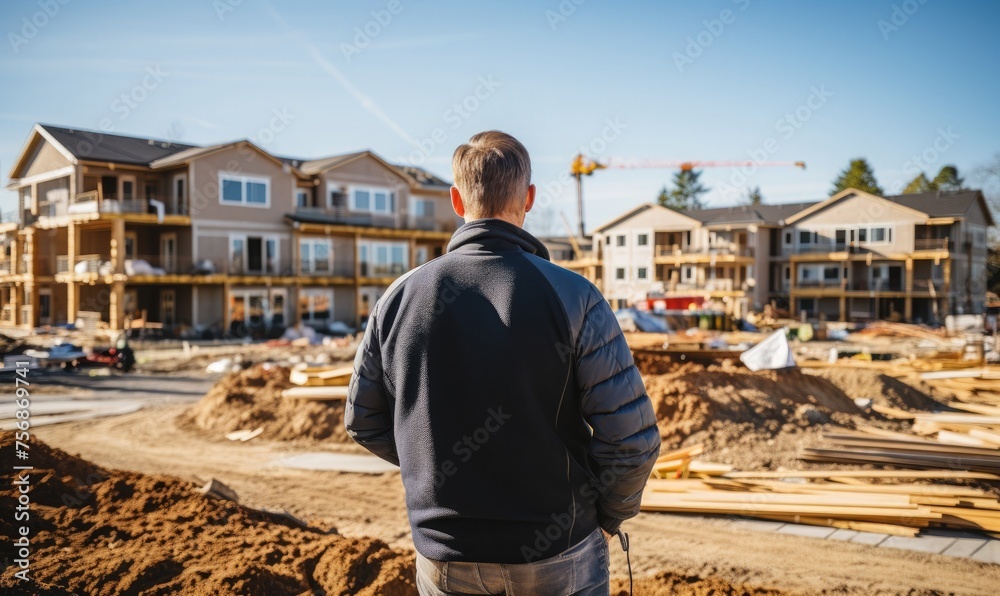 Property Ddeveloper checking construction advancement on new project
Property Ddeveloper checking construction advancement on new project