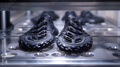 A zoomedin view of a resilient rubber sole being put to the test as it grips onto different surfaces and bounces back with every step.