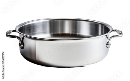 High-quality steel pan for versatile cooking tasks. Isolated On PNG OR Transparent Background.