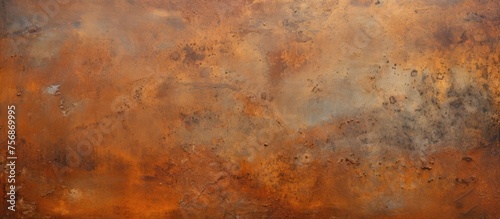 A close up of a weathered hardwood flooring with tints and shades of brown  amber  peach  and beige forming a beautiful pattern on the rustic metal surface