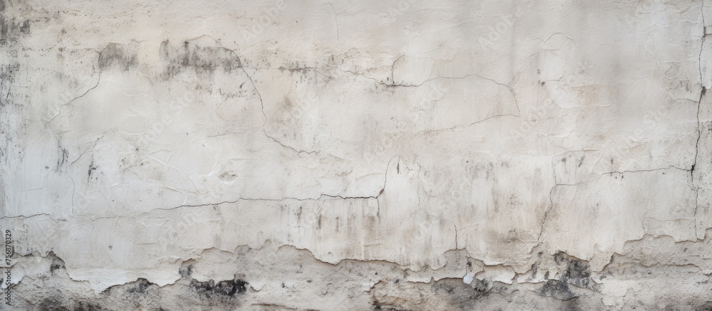 Obraz premium Aged White Weathered Cement Wall Texture Background