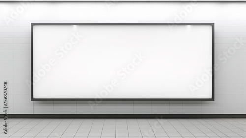 light box display with white space for advertisement on white wall © Aura