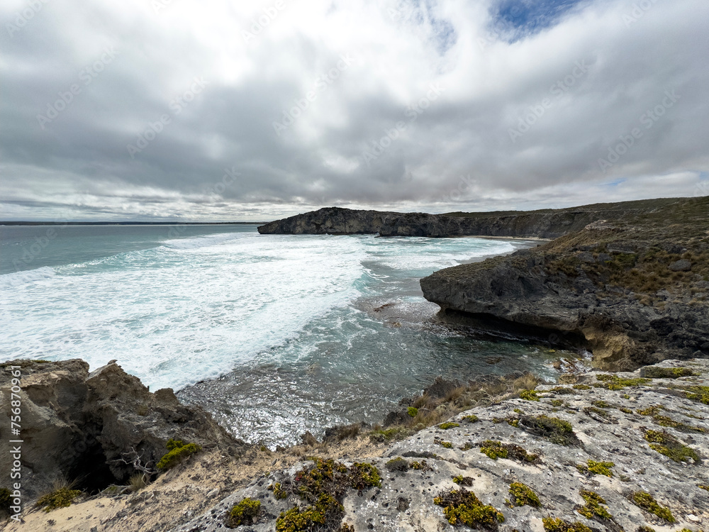 Rugged coastline of Kangaroo Island at Little Sahara