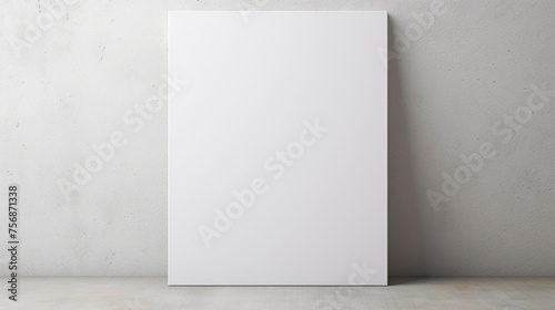empty white vertical rectangle poster mockup