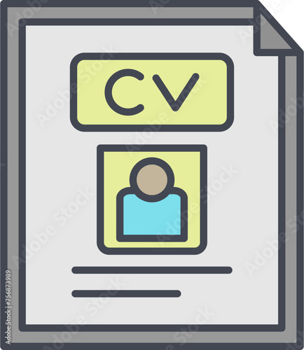 CV Vector Icon