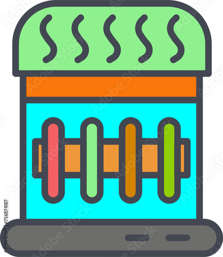 Gas Heater Vector Icon