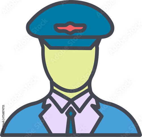 Flight Captain Vector Icon