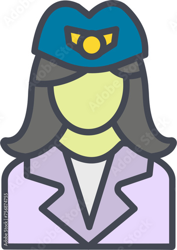 Flight Attendant Vector Icon