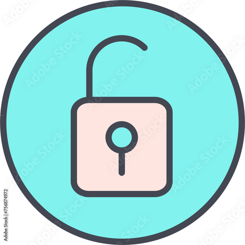Open Lock II Vector Icon