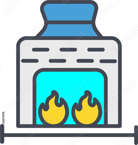 Coal Furnace Vector Icon