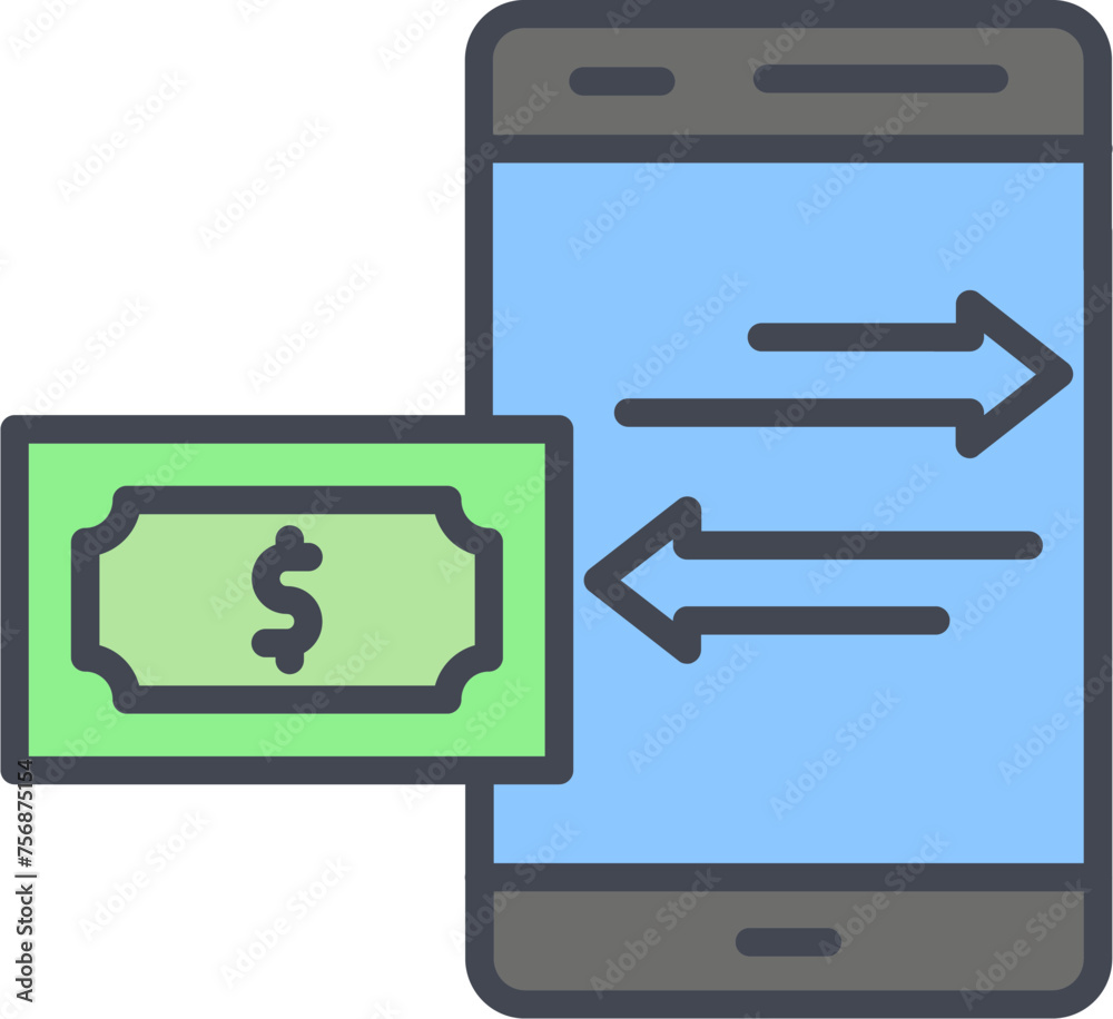 Money Transfer Vector Icon Money Transfer Vector Icon