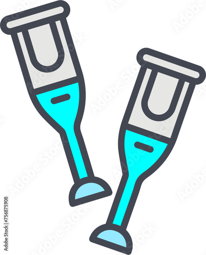Crutches Vector Icon