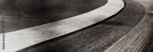 Background image with close-up of monochrome wood grain