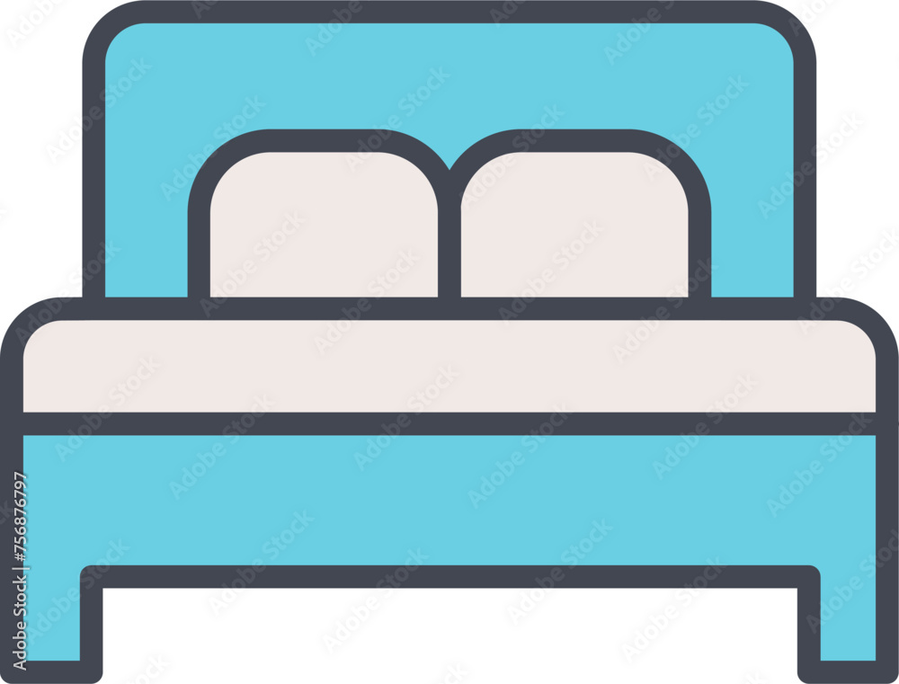 Double Bed II Vector Icon Double Bed II Vector Icon