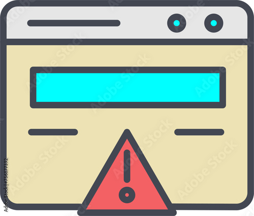 Web Error Vector Icon