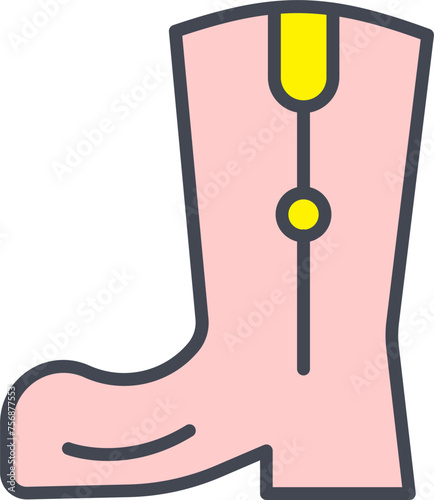 Cowboy Boot Vector Icon
