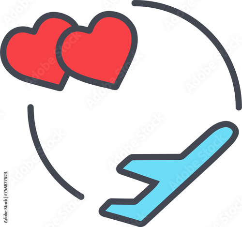 Honeymoon Vector Icon