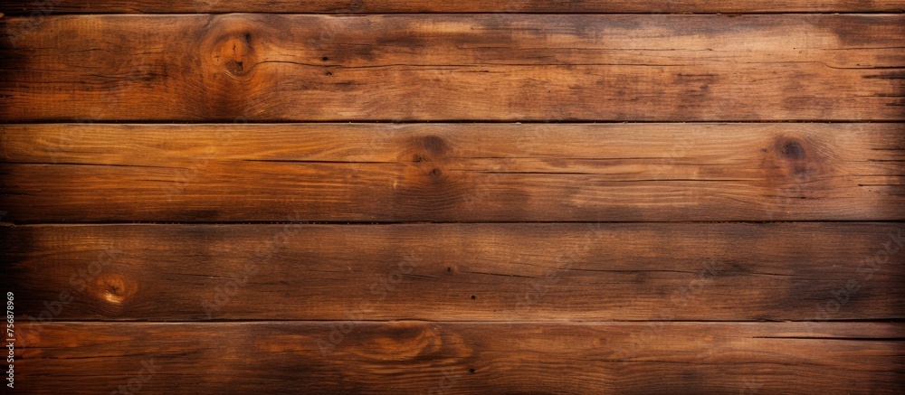 Naklejka premium Brown Wood Plank Texture Background