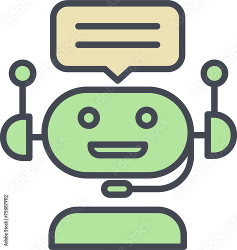Chat Bot Vector Icon