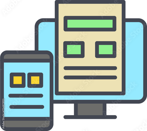 Adaptive Layout Vector Icon